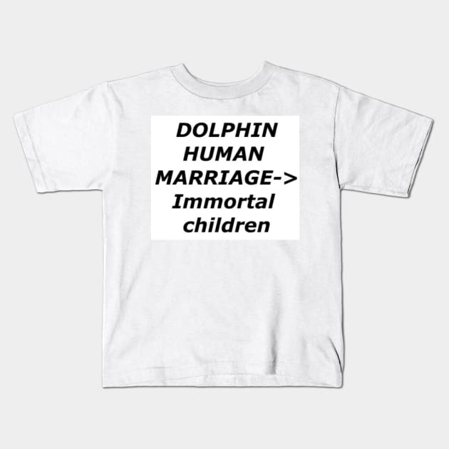 Dolphin Starship Genomics Kids T-Shirt by IMMORTALITY UNIVERSITY STUDENT FASHIONS